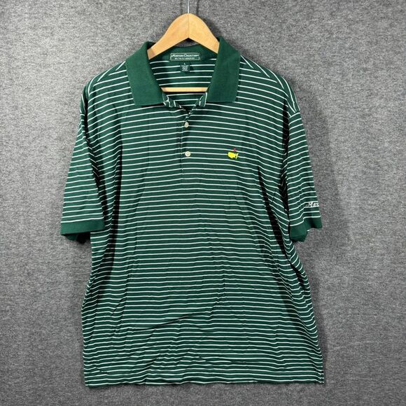 Masters Other - Masters Collection Polo Mens Large L Green Stripe Logo